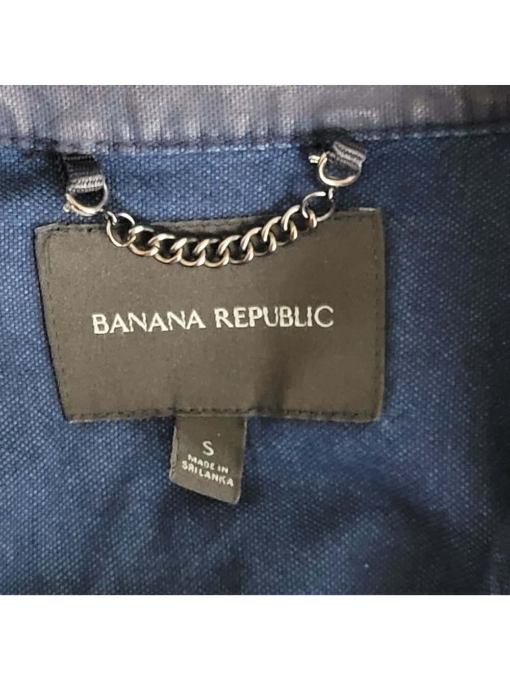 Banana Republic Utility Vest Womens Size S Blue Sleeveless Chain Detail - Picture 7 of 9